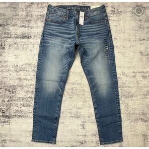 NWT American Eagle AirFlex+ Athletic Skinny Jeans Men's 32x30 Medium Wash 6283